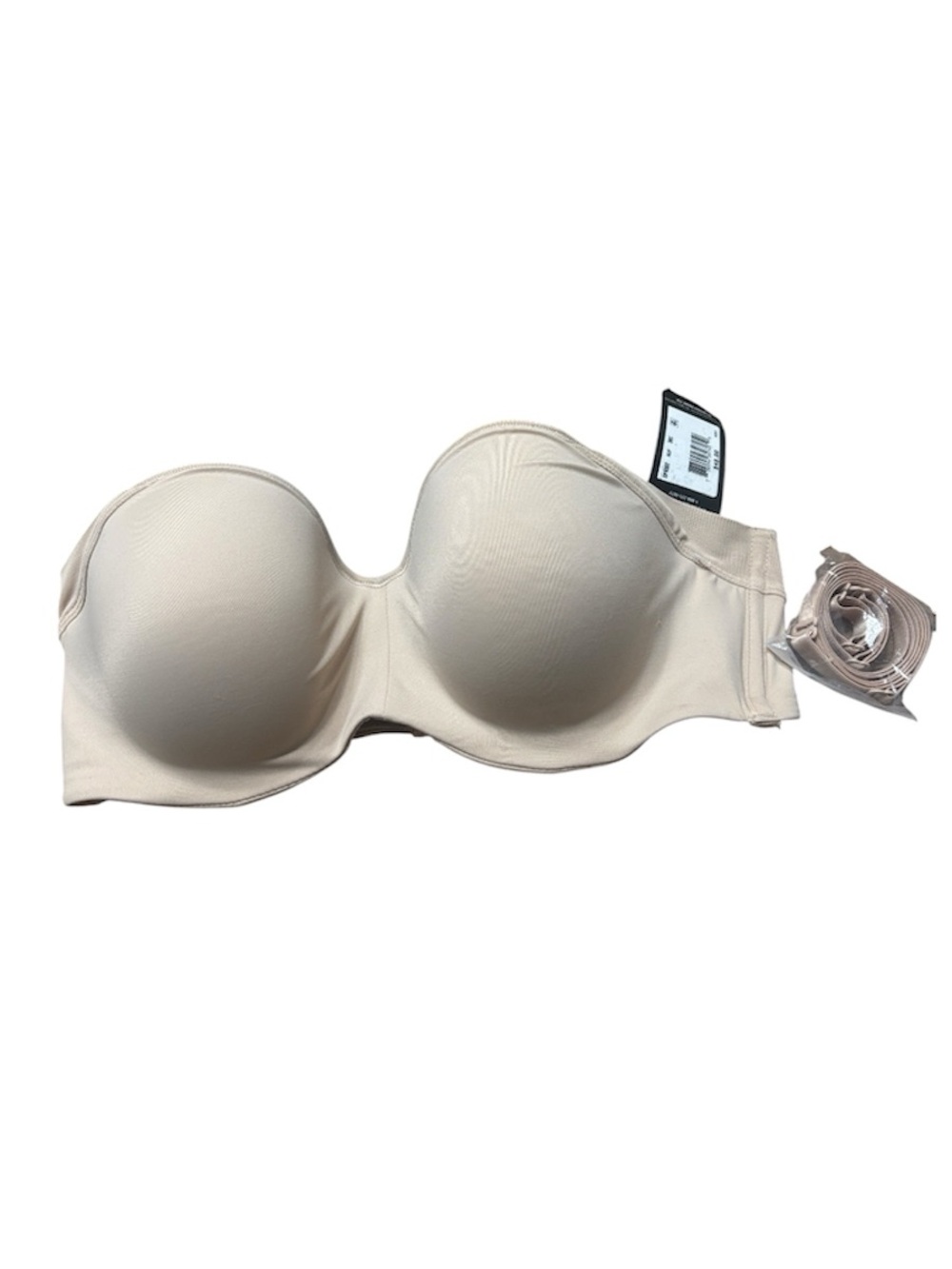 NEW Bali Smoothing 8-Way Strapless Bra Multi-straps Tan Nude Size 38C